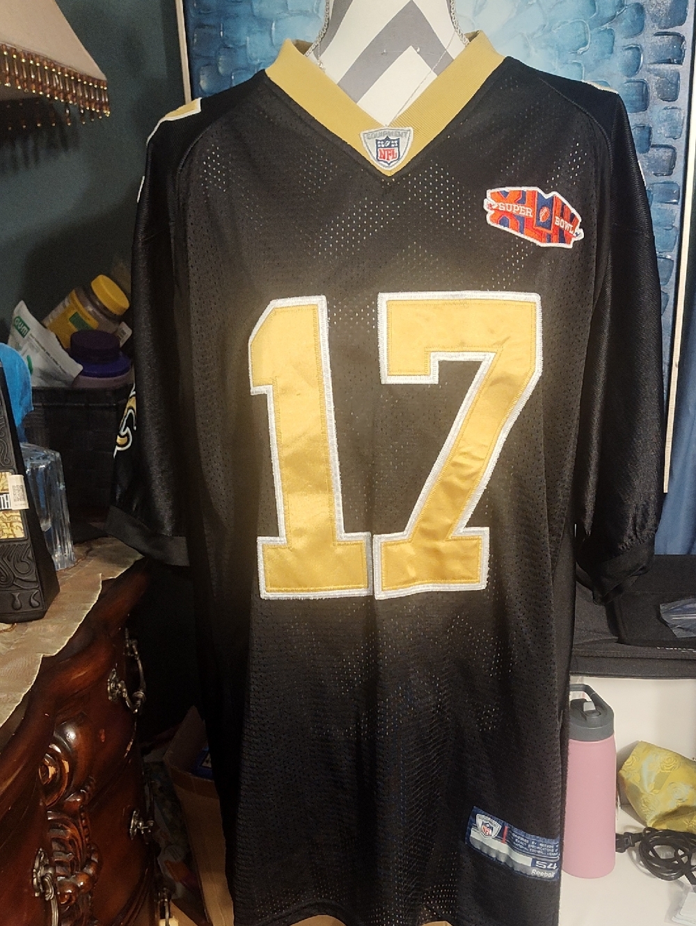 New Orleans Saints Super Bowl Jersey Number 17 Meachem (Size 54) EUC